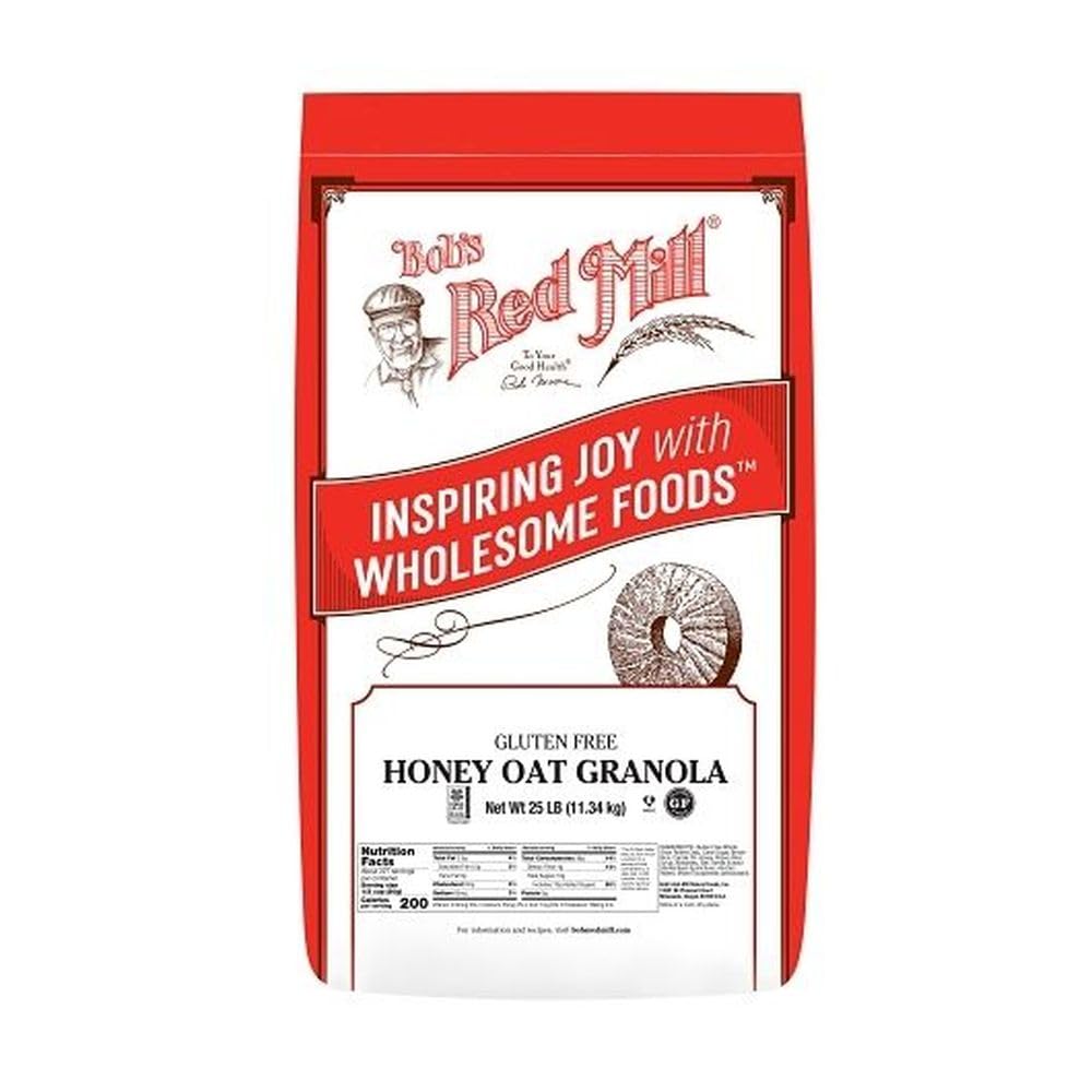Bob's Red Mill Gluten Free Honey Oat Granola, 25 Pound