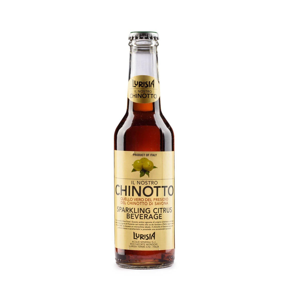 Lurisia - Il Nostro Chinotto - Italian Sparkling Juice Beverage - 9.3 fl oz (6 Glass Bottles)