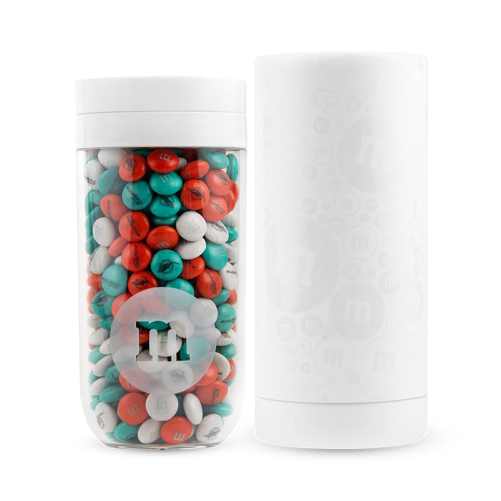M&M'S NFL Miami Dolphins Milk Chocolate Gift Jar, 12.7 oz