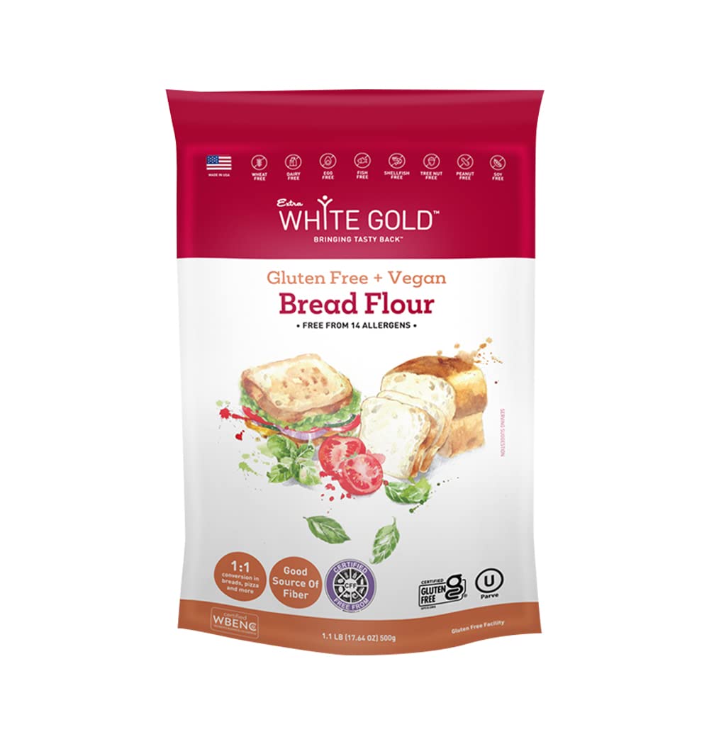 Extra White Gold Gluten Free Flour Blends Variety Pack - For Baking Cakes & Bread - [Kosher] [Gluten Free] [Vegan] [Soy Free] [Nut Free] [Dairy Free] (2 pack)