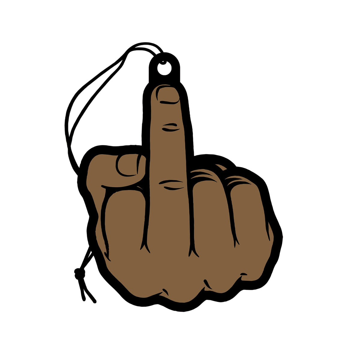 Middle Finger Air Freshener (Brown-colored)