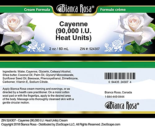 Bianca Rosa Cayenne (90,000 I.U. Heat Units) Cream (2 oz, ZIN: 524307) - 3 Pack