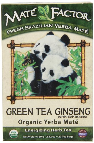 Mate Factor Tea Mate' - Green Ginsing, 20 Count