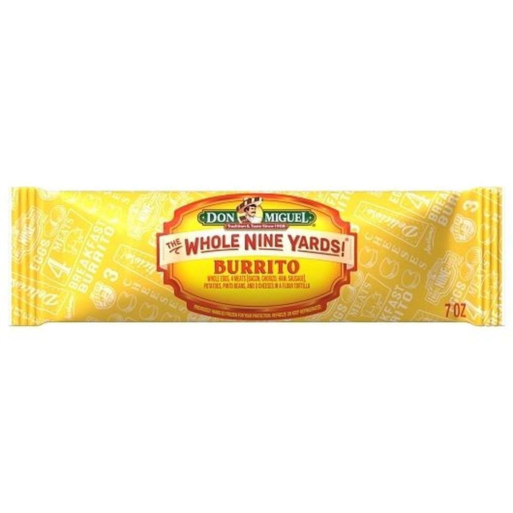 Don Miguel Whole 9 Yard Breakfast Burrito, 7 Ounce -- 12 per case.