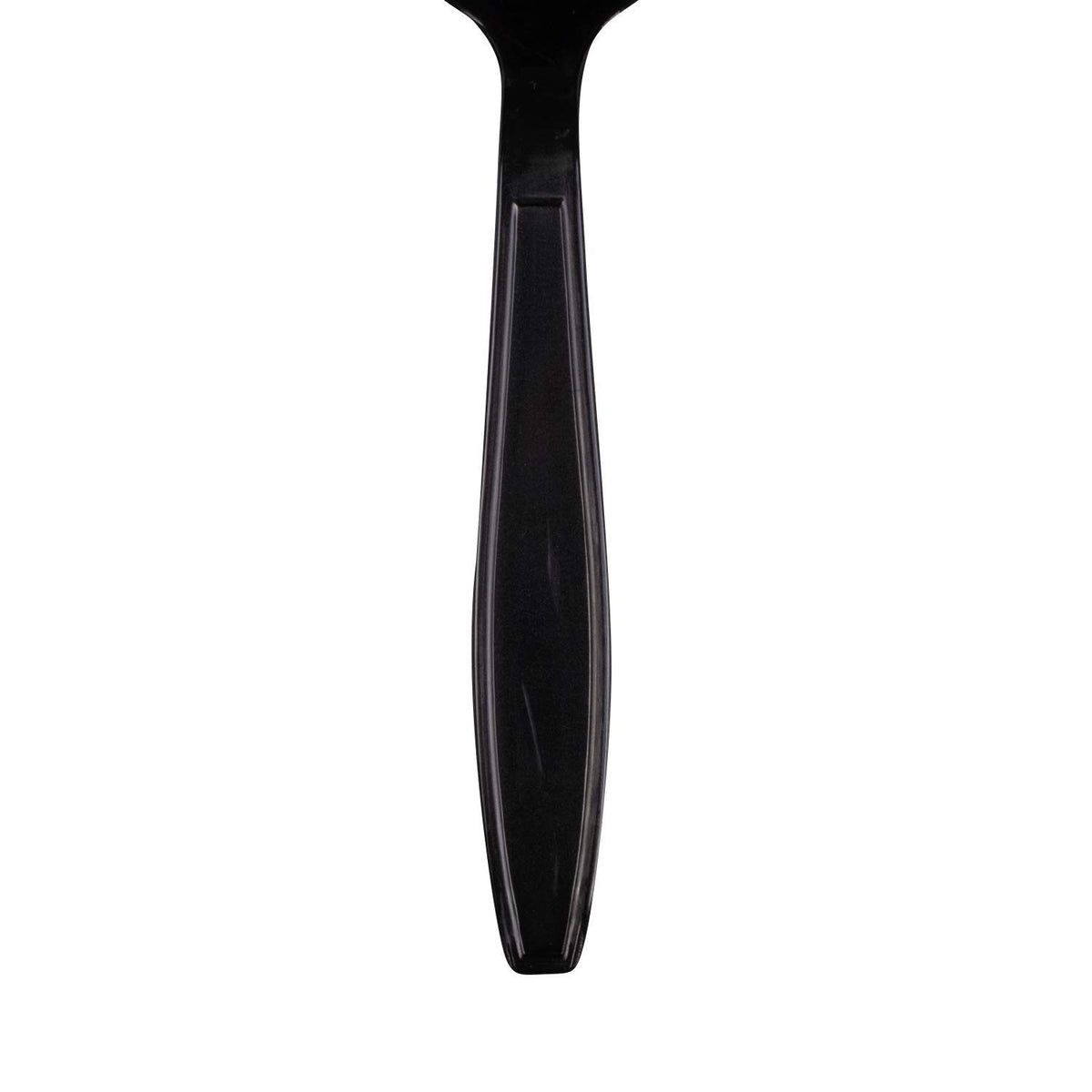 Karat [5.6" - 1000 pcs] Black Individually Wrapped Plastic Heavy-Weight Disposable Soup Spoon (U3532B)