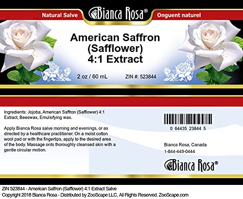 Bianca Rosa American Saffron (Safflower) 4:1 Extract Salve (2 oz, ZIN: 523844)