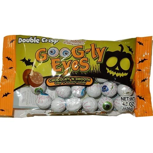 Palmer Milk Chocolate Individually Wrapped Halloween Candy Pieces, Making Candy Fun Since 1948 (4.5oz) (1 Count, Googly Eyes)