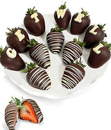 From You Flowers Get Well Chocolate Covered Strawberries - 12 Belgian Dipped Berries with Edible Get Well Message for Recovery Gifts