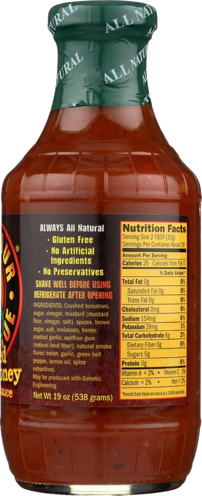 Dinosaur Bar-B-Que Roasted Garlic Honey BBQ Sauce - 19 oz