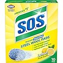 S.O.S Steel Wool Soap Pads, Lemon Fresh, 10 Count