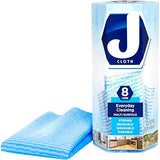 J Cloth 77074 Blue Cleaning 8 Cloths per Pack