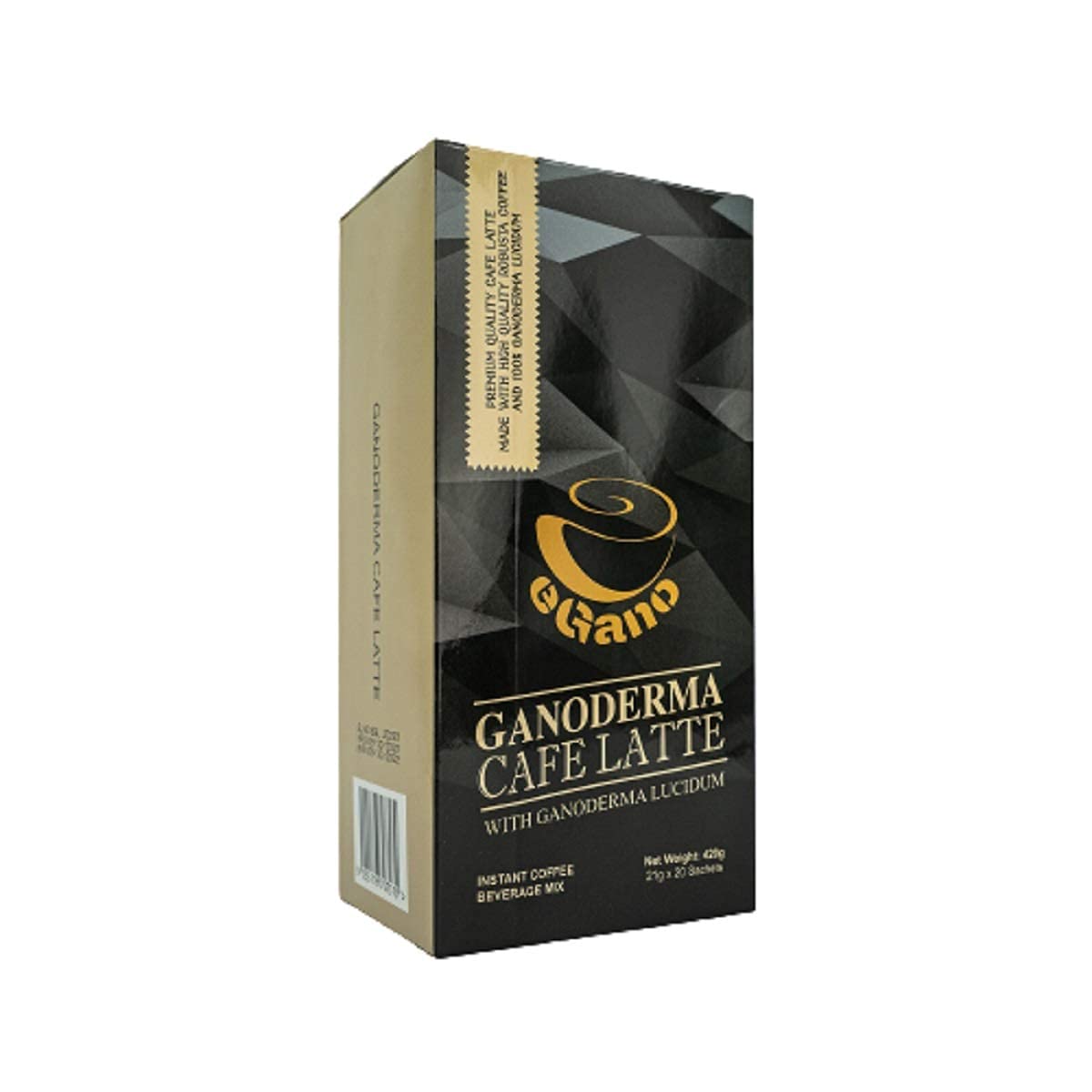 3 Boxes eGano Premium Ganoderma Cafe Latte Instant Coffee With Ganoderma Lucidum Extract (21g x 20 Sachets Box), (EGBC)