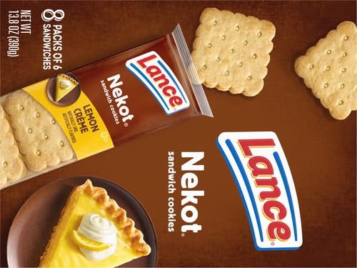 Lance Lemon Nekot Sandwich Cracker, Lemon, 8 Ounce