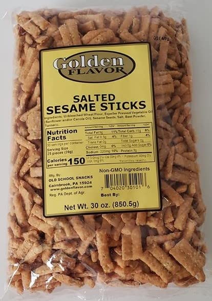 Golden Flavor - Salted Sesame Sticks - 30 oz bags (3 Pack)
