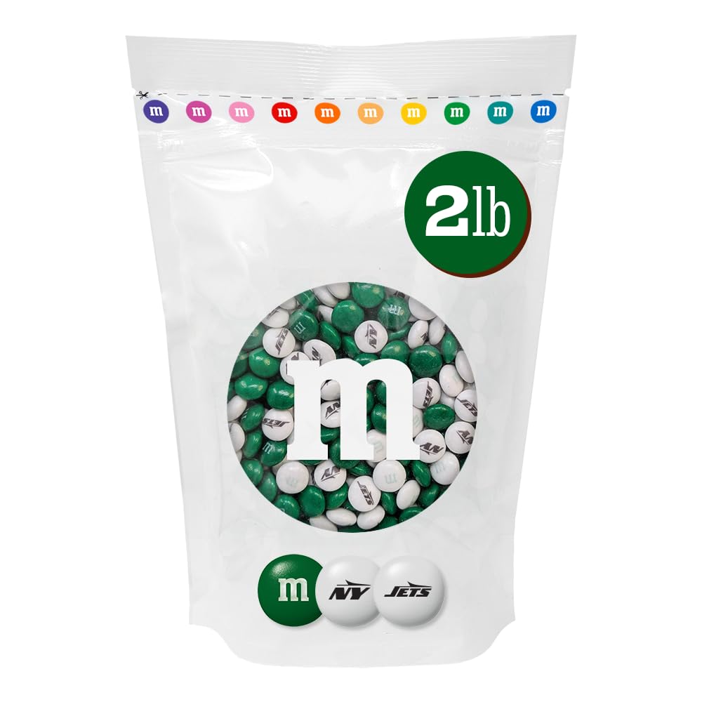 M&M'S NFL New York Jets Milk Chocolate, 2 lb Bulk Bag