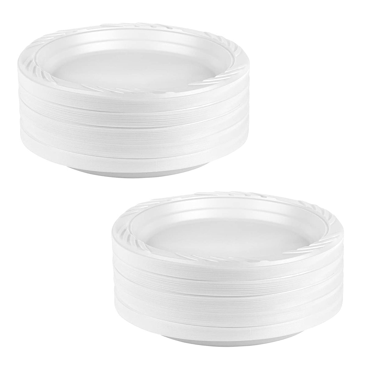Blue Sky 241 100 Disposable Plastic Plates, 9-Inch, White (200 Count), 200 PACK