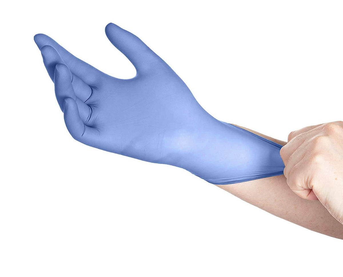 Rhino Blue Nitrile Exam Gloves - Latex-Free & Powder-Free - NGPF-7004 (Case of 1,000), Xtra Large