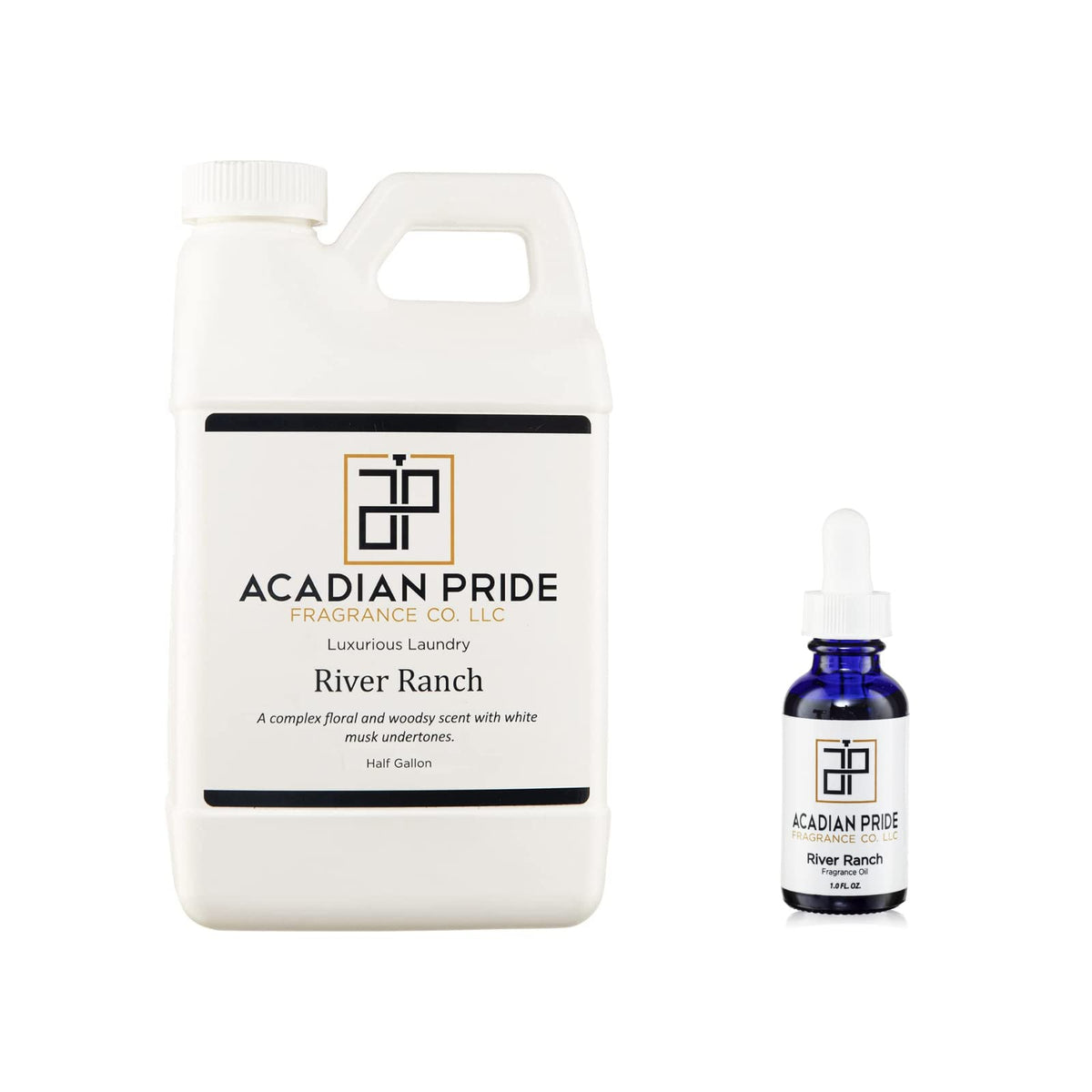 ACADIAN PRIDE FRAGRANCE CO Luxurious Wash Laundry Detergent 1/2 Gallon & Fragrance Oil 1oz Bundle Bulk Value Gift Set Home Fragrance Room Essential