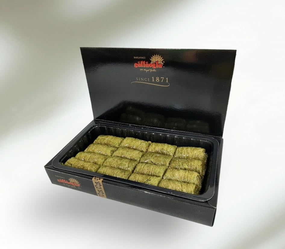 Gulluoglu Pistachio Wrap 42 pieces (3.3 lb - 1500 gr), daily fresh shipment from Istanbul/Turkey