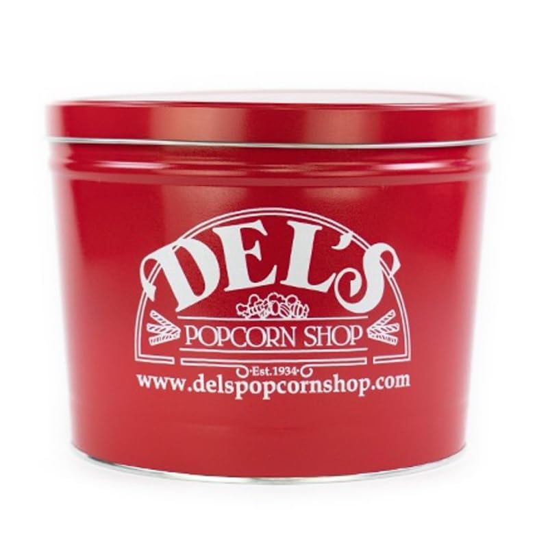 2 Gallon Popcorn Tin Gift - 3 Kinds (Cheese/Caramel/Salt & Butter) Gourmet Popcorn Gift Tin - Popcorn Gift Set