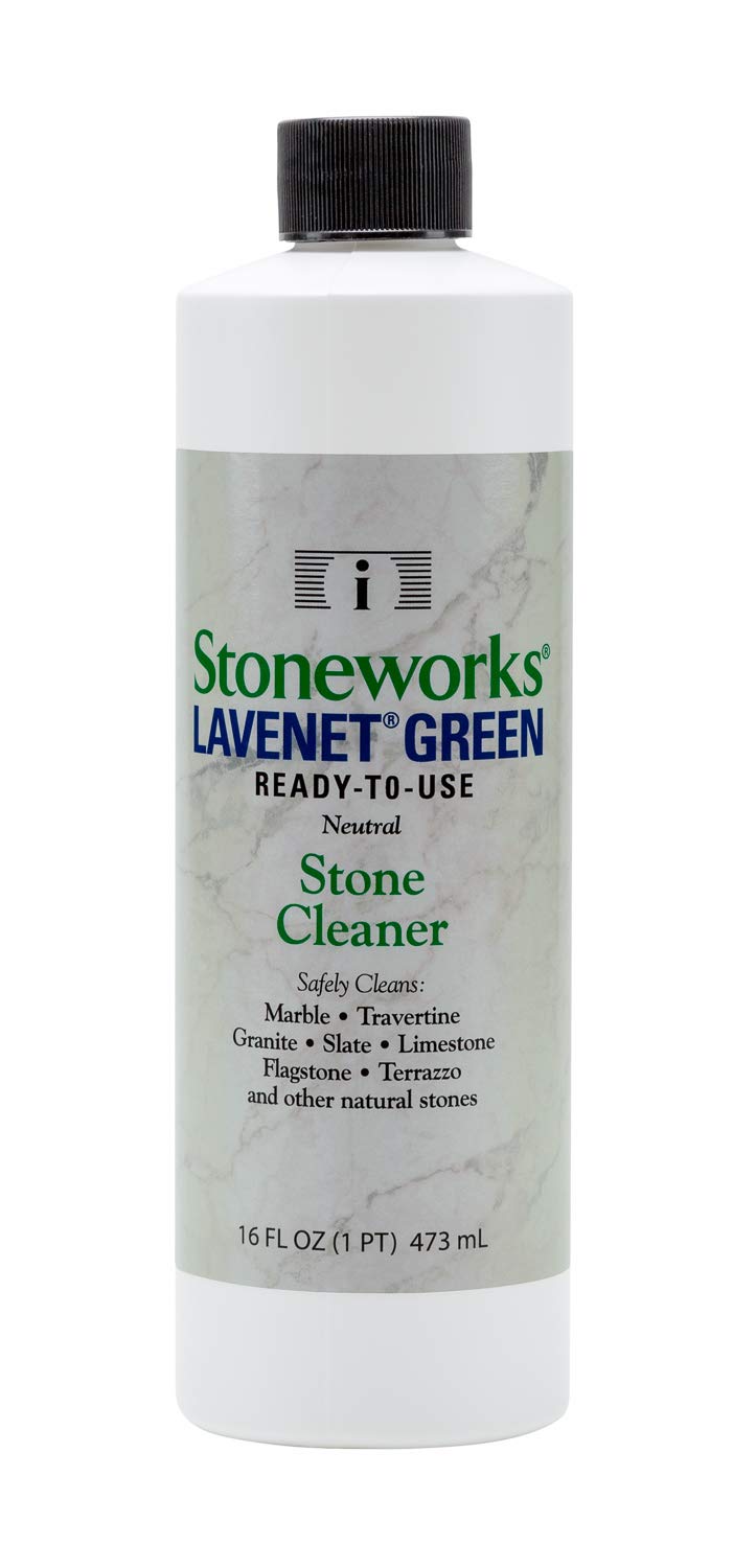 Lavenet Green Ready To Use (1 Pint) Neutral stone cleaner for marble, limestone, travertine, granite, slate, flagstone and other natural stones