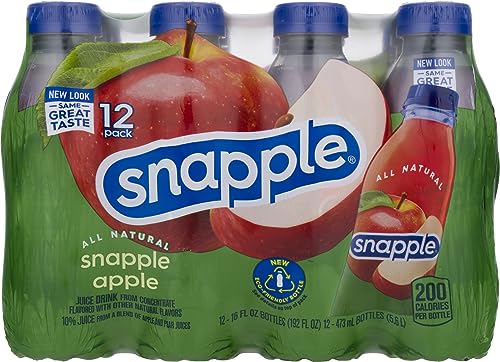 Snapple, Snapple Apple, 16 Fl Oz, 12 Pack