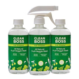 CleanBoss - Eat Cleaner, 12 oz (3 Pack) with one Trigger - Keeps Produce Fresh, Vegan, Gluten Free
