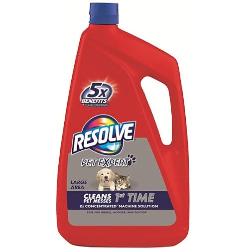 Resolve Pet Carpet Steam Cleaner Solution, 288 fl oz (6 Bottles x 48 oz), 2X Concentrate (Pack of 3)