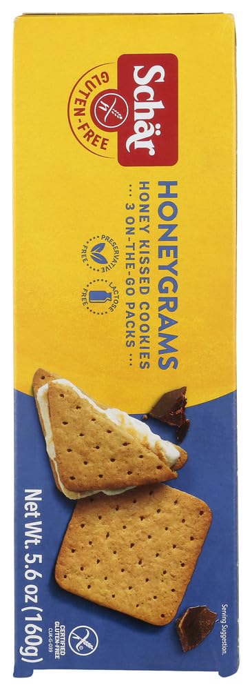 Schar Cookie Honeygrams, 5.6-ounce 4pack