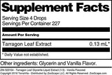 Tarragon Leaf Glycerite Liquid Extract (1:5) - Vanilla Flavored (1 oz, ZIN: 523104)