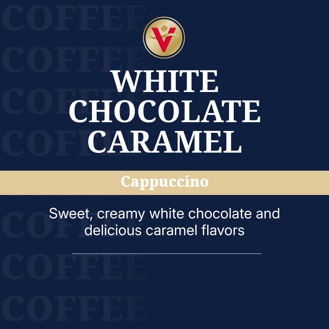 Victor Allen's Coffee White Chocolate Caramel Cappuccino, 12 Count, Single Serve Coffee Pods for Keurig K-Cup Brewers
