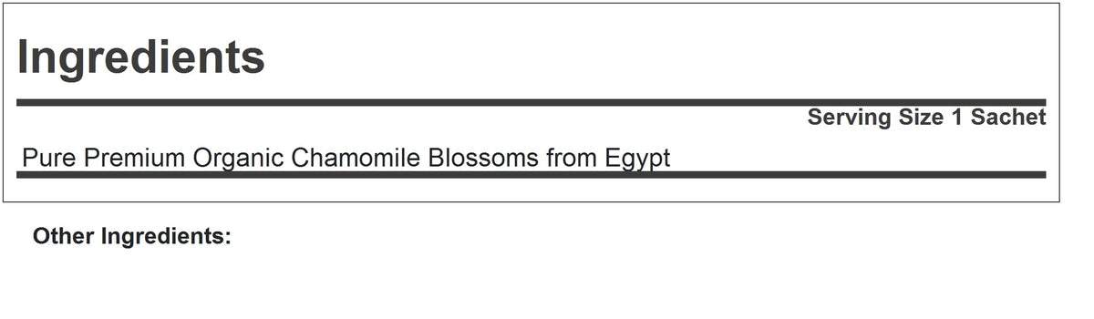 ANDREW LESSMAN Tea - Certified Organic Egyptian Golden Chamomile Tea 30 Sachets - Chamomile Blossoms Cultivated in Nutrient-Rich Soils. Naturally