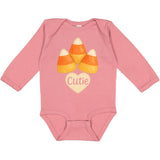 inktastic Candy Corn Cute Long Sleeve Creeper 18 Months Mauve 46d33