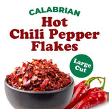 Food to Live Calabrian Hot Chili Pepper Flakes, 2 Pounds - Dried Large-Cut Italian Red Crushed Pepper, Spicy Seasoning. All Natural Vegan, Kosher