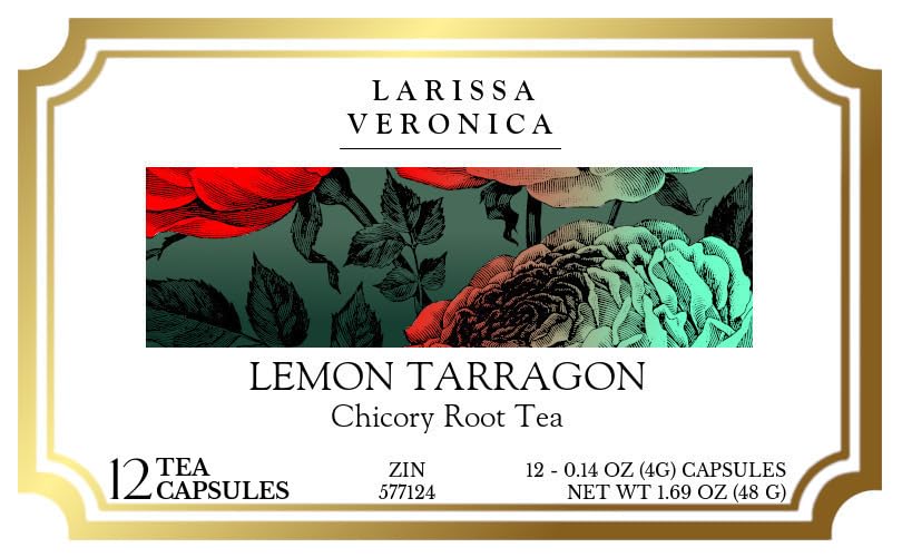 Lemon Tarragon Chicory Root Tea (Single Serve K-Cup Pods) (12 pods, ZIN: 577124) - 3 Pack