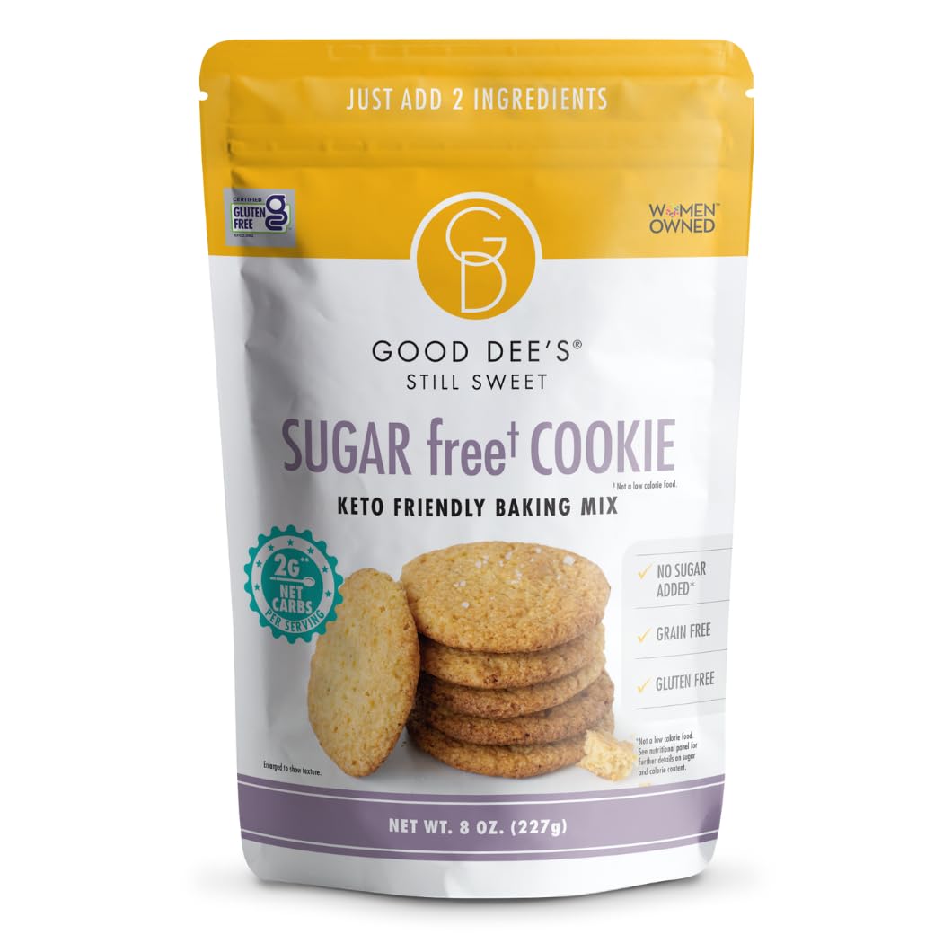 Good Dees Low Carb Baking Mix, Sugar Cookie Mix, Keto Baking Mix, No Sugar Added, Dairy-Free, Gluten Free, Soy-Free, Diabetic, Atkins & WW Friendly - (2g Net Carbs, 12 Servings (Sugar)