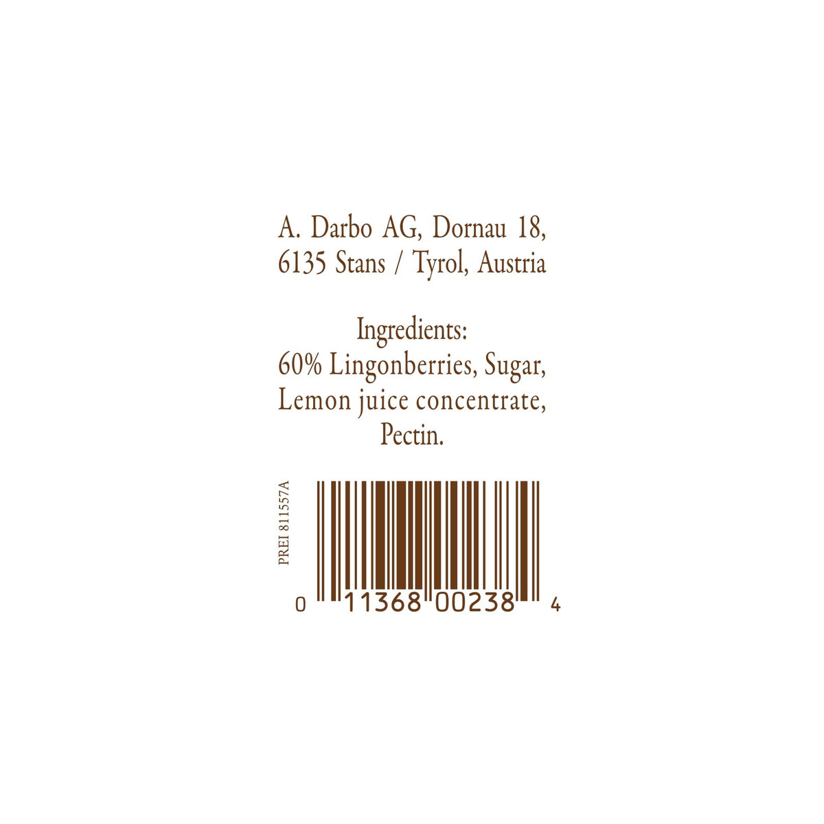 Darbo Conserves, Sauce Wild Lingonberry, 14.1 Ounce - Pack 1