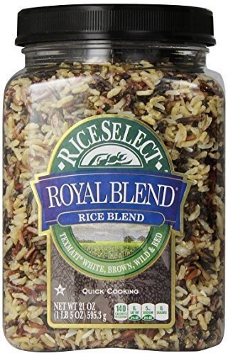 RiceSelect Royal Blend, Texmati White, Brown, Wild, & Red Rice, 21-Ounce Jars (Pack of 4) ( Value Bulk Multi-pack)