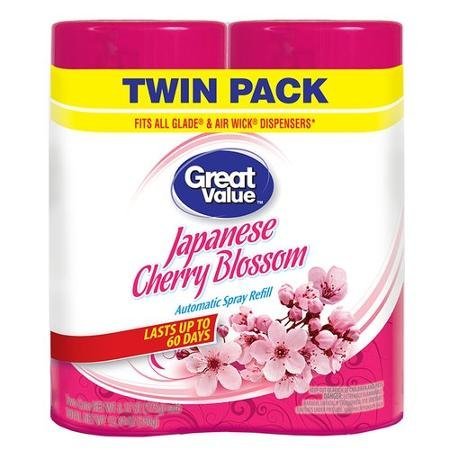 Great Value Automatic Spray Refill, Japanese Cherry Blossom, Twin