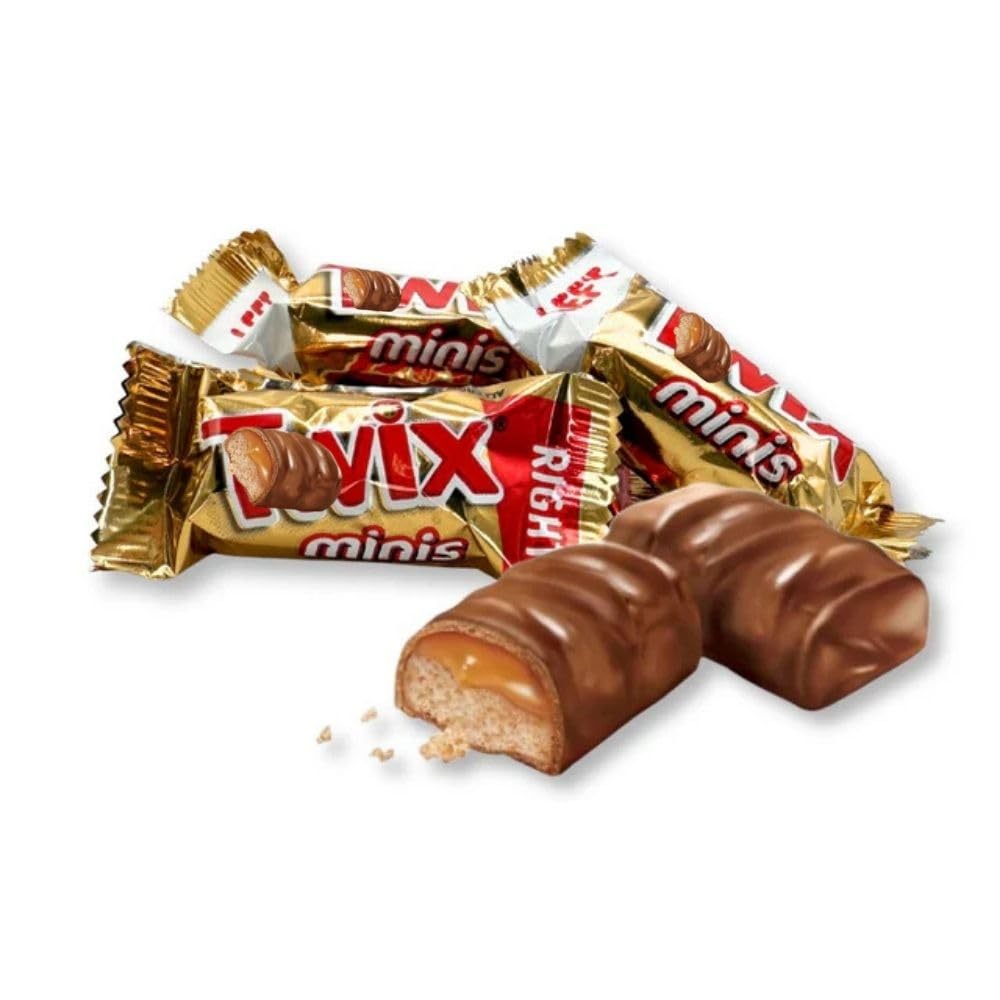 Cookie Caramel Mini Chocolate Bars Individually Wrapped Bulk Bag - 1 lb (Approx. 40 pieces)