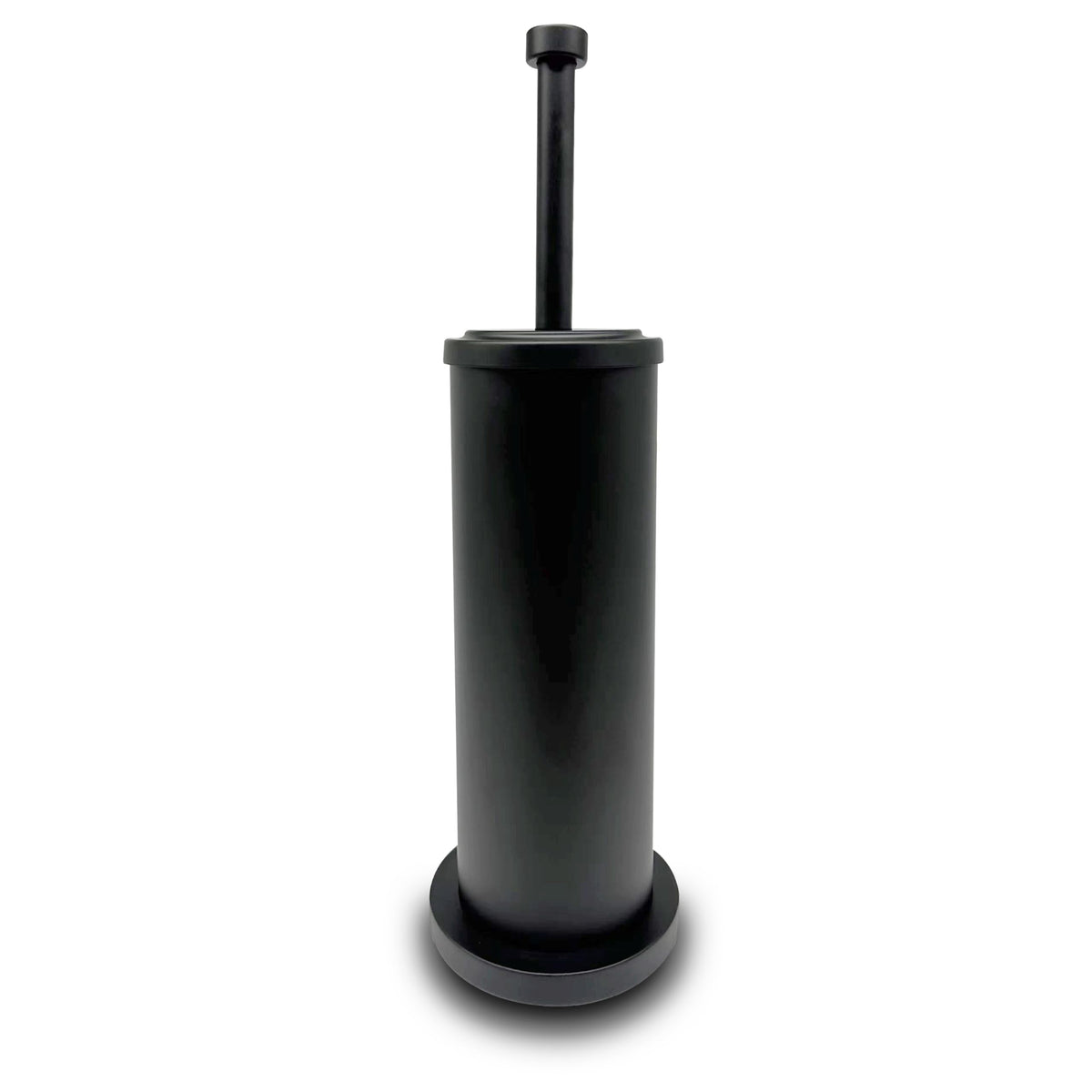 Indecor Home Matte Black Toilet Bowl Brush with Holder, Durable Bathroom Cleaning Tool, Modern Design for Easy Toilet Maintenance, Bathroom Cleaner