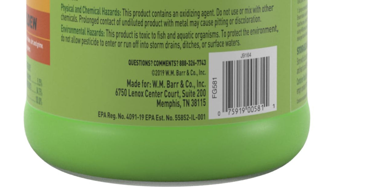 W M BARR FG581 128OZ Siding/House Wash