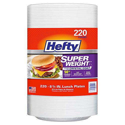 Hefty Super Weight 8 7/8 in Foam Plate, 220-count