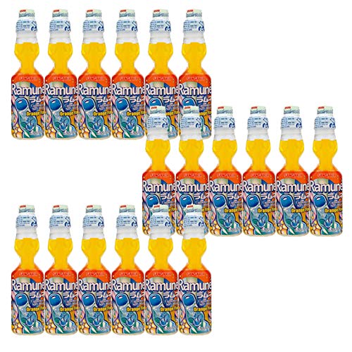 Sangaria Ramune, 6.76 Fluid Ounce (Orange, 18 Bottles)