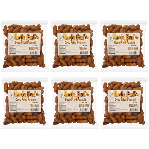 Deep Fried Peanuts -Eat em Shell & All! (Garlic) 6 PACK