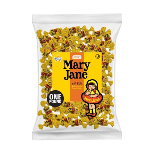 Atkinson's Mary Jane Molasses Peanut Butter Candy Taffy, 1 lb Candy Bag