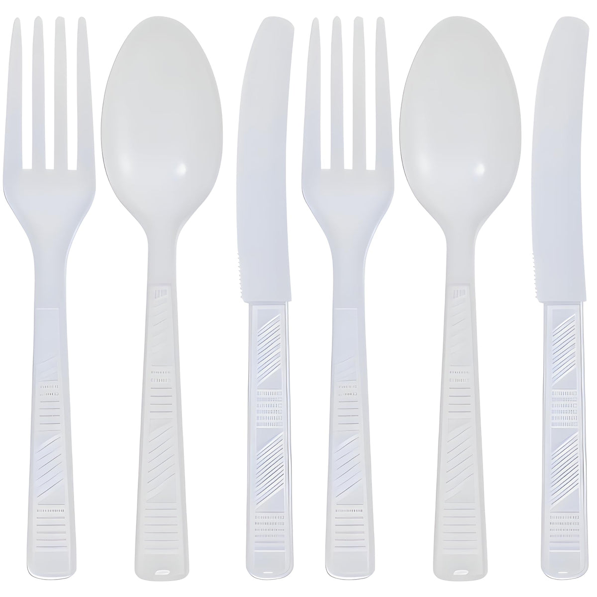 Party Dimensions Plastic White | Pack of 48 Cutlery Combo, 48 count