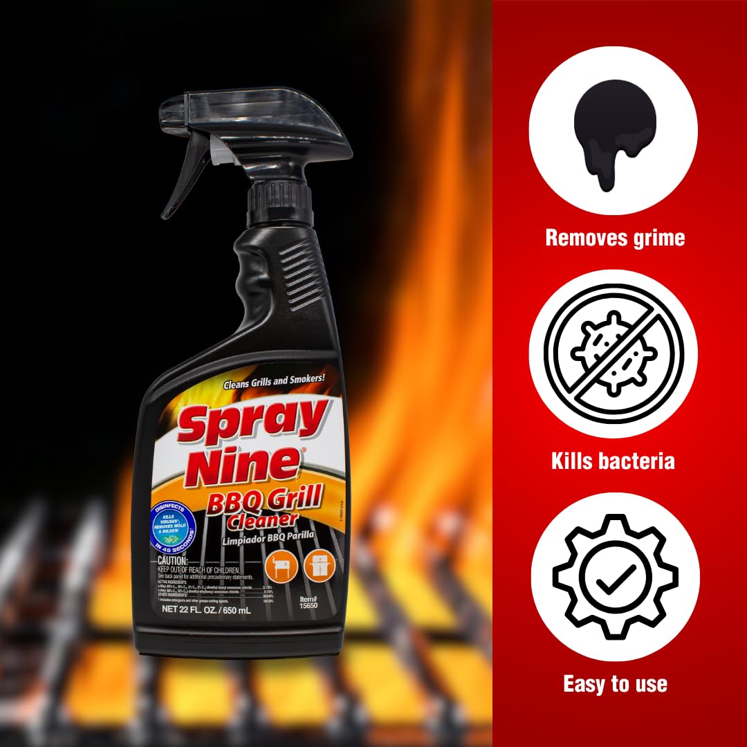 Spray Nine 15650 Barbeque Grill Cleaner, 22 oz.
