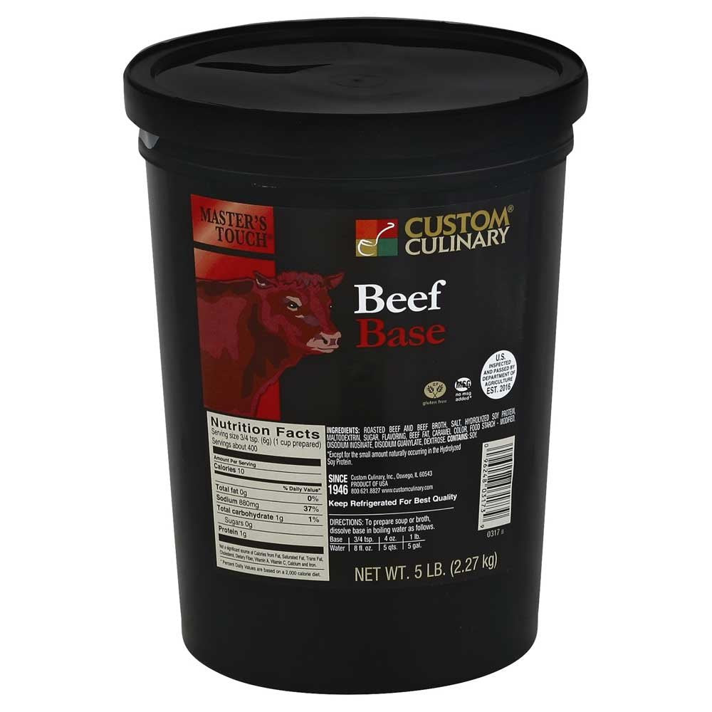 Custom Culinary Masters Touch Beef Base, 5 Pound -- 4 per case.
