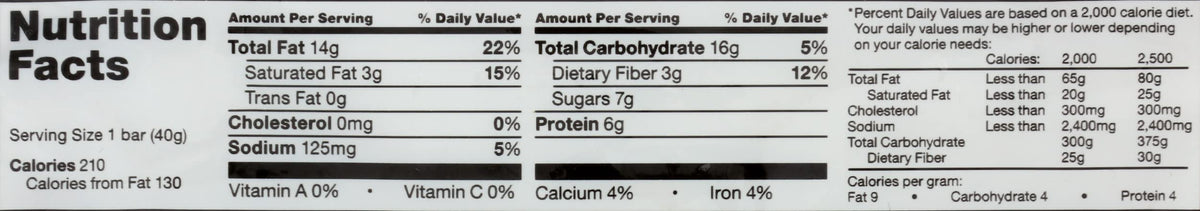 Fody Food Company Dark Chocolate Nuts & Sea Salt Snack Bar, 1.41 OZ